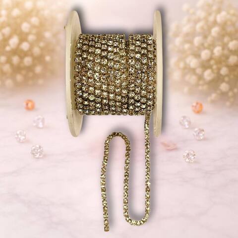 стразовая лента ,3,5мм ,цвет белый-серебро (1м)