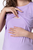 Футболка для беременных и кормящих 10590 сиреневый