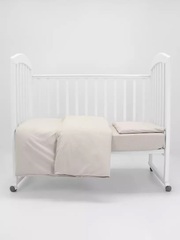 Комплект постельного белья (КПБ) топотушки однотон поплин ( 3 предмета) палевый