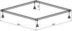 Aquanet 267176 0.2 Каркас для литьевого поддона 1000х1000, монтаж.размер 980х980мм, сталь (267176) фото