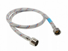 Подводка д/смесителя нерж. сталь в силиконовой оплетке 120см. (гайка-штуцер) латунь HS-028B PVC120