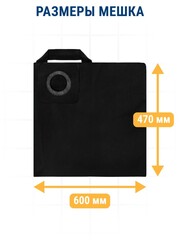 Мешок ПРАКТИКА для пылесосов SOTECO, KARCHER, HITACHI и др., до 38л, МНОГОРАЗОВЫЙ, синтетика, 1шт. (921-817)