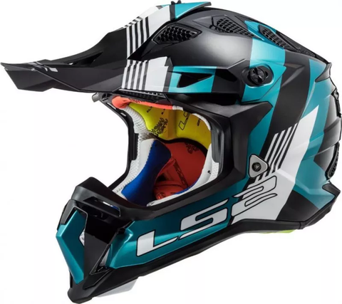 Мотошлем MX700 SUBVERTER EVO MAX Black/Turquoise 2XL