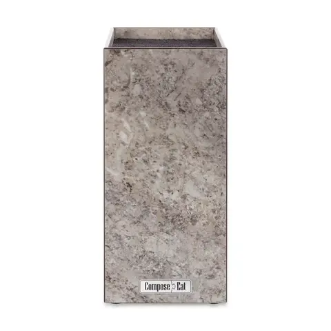 Подставка для кухонных ножей 10х10х23см ComposeEat Everyday мрамор серый