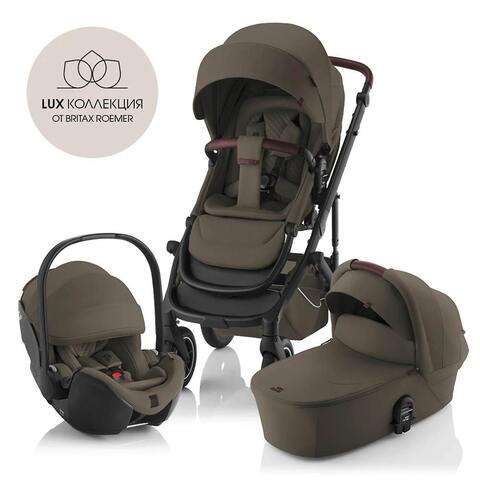 Комплект 3в1 коляска SMILE 5Z LUX Urban Olive + Детское автокресло BABY-SAFE PRO LUX I Urban Olive