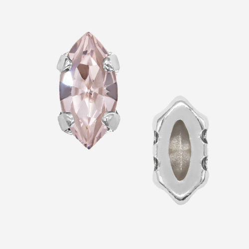 Кристалл Маркиз (Marquise Fancy Stone) в цапах, оттенок 