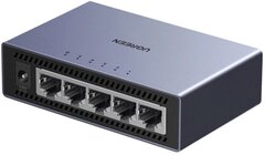 Коммутатор сетевой  UGREEN CM633 (15641EU) 5-Port Gigabit Ethernet Switch Aluminum Housing EU, серый