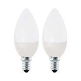 Лампа (комплект 2 шт.) Eglo LED LM-LED-E14 2X4W 320Lm 3000K C37 "Свеча" 10792 1
