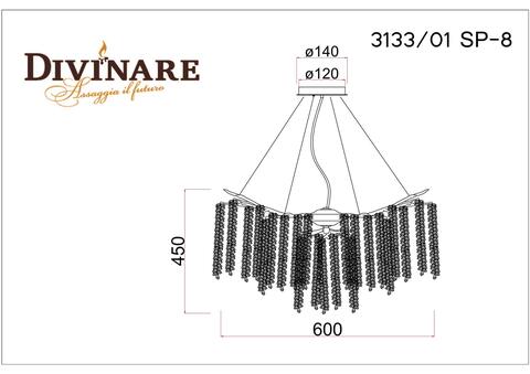 Подвесная люстра Divinare SALICE 3133/01 SP-8