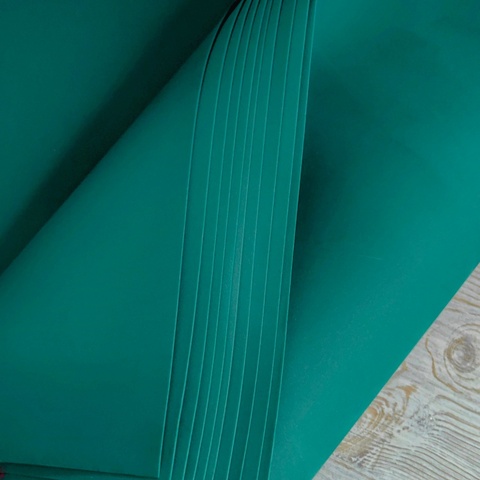Фоамиран для творчества 1мм зефирный  размер 60х70см/цвет темно-зеленый (10шт)