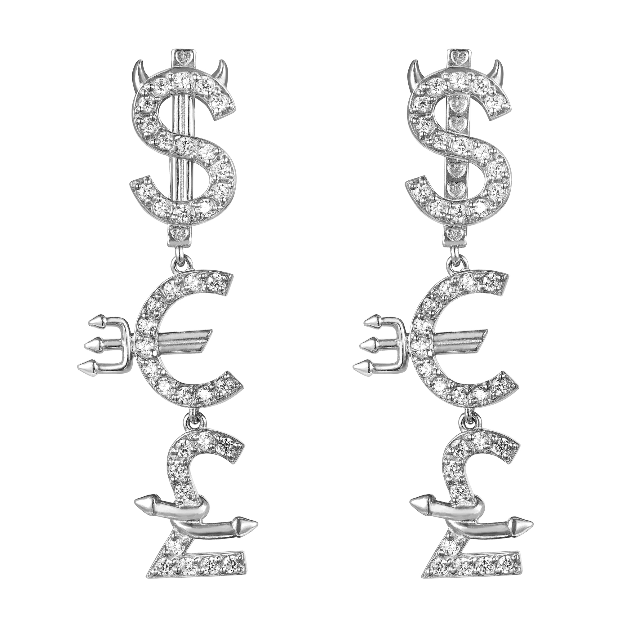 Серьги Choose Your Currency SEX earrings - Silver купить онлайн по цене  10650 ₽ | Интернет-магазин VIVA LA VIKA