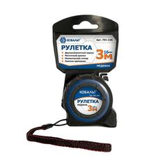 Рулетка КОБАЛЬТ Медиана 3м x 16мм двухкомпонентный корпус магн. крючок, матов. покрытие, толщ. 0,11 мм) (Арт. 791-226)