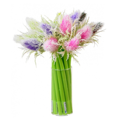 Ручка шариковая, Basir, синие чернила, серия "ЦВЕТЫ", наконечник в форме цветка, 16 шт