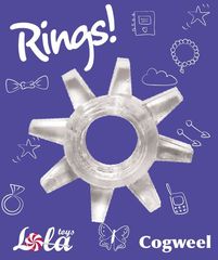 Прозрачное эрекционное кольцо Rings Cogweel - 