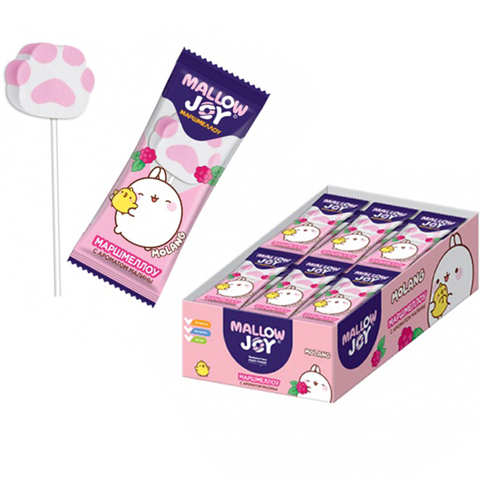 MOLANG MALLOW JOY Маршмеллоу на палочке в форме лапки во флоупаке 1кор*8бл*12шт, 15г.