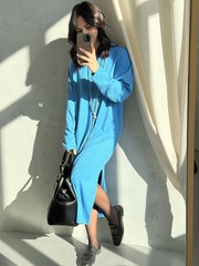 Платье «Косы» голубое