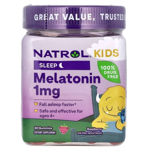 Natrol, Детский мелатонин, 4+, 60 мармеладок