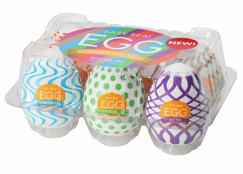 Набор из 6 мастурбаторов Tenga EGG IV с различным рельефом - Tenga EGG Series EGG-VP004