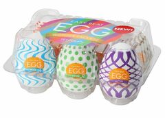 Набор из 6 мастурбаторов Tenga EGG IV с различным рельефом - 