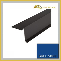 Планка торцевая для гибкой черепицы 100х20*65*10мм 0.45мм RALL 5005-Сигнальный синий 2м