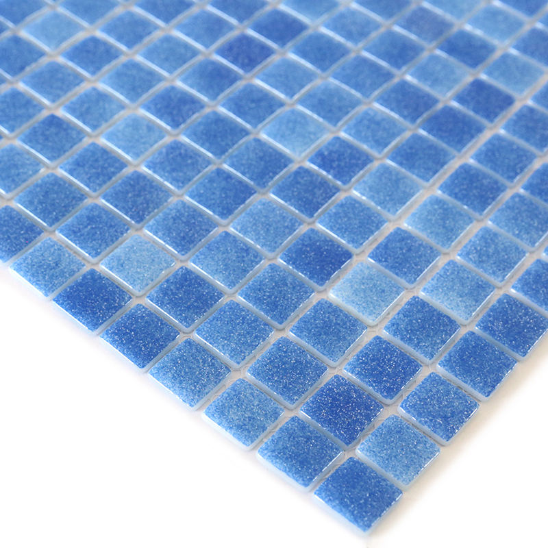 Natural Мозаика плитка из стекла Steppa STP-BL010-S синяя противоскользящая