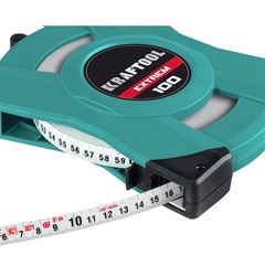 KRAFTOOL EXTREM, 100 м, геодезическая стальная мерная лента