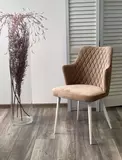 фото 4 Стул HERMAN 360 град. БЕЖЕВЫЙ #5, велюр / белый каркас М-City на profcook.ru