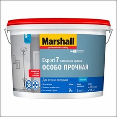 Краска латексная для стен и потолка Marshall EXPORT-7 BC (Прозрачный)