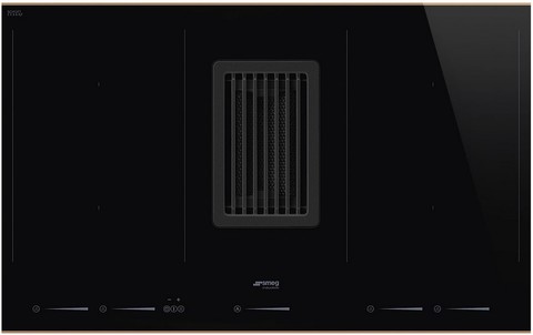 Индукционная варочная панель со встроенной вытяжкой Smeg HOBD682R1
