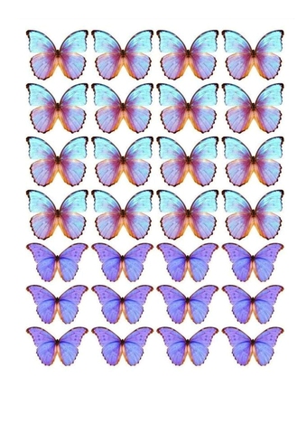 Сахарная картинка Бабочки 15