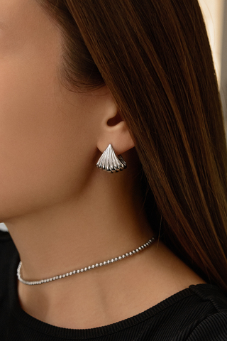 Серьги из серебра "Ракушки"