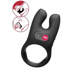 Эрекционное кольцо с вибрацией Nōs от Fun Factory (черное)