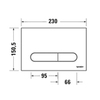 Duravit DuraSystem Beta 100 WD5009021000 Клавиша смыва для унитаза, двойной смыв, цвет: хром