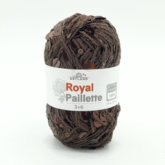 Королевские пайетки/Добавочная нить хлопок с пайетками 3/6 мм, 25 гр, 65 м, шоколад