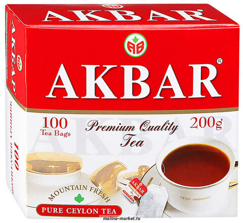 Чай Акбар красно белая 2г х 100пак, шт