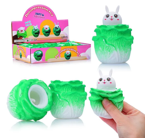 Антистресс Зайка в Капусте с запахом, в уп 12шт. цена за шт.