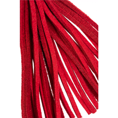 Зажимы на соски «прищепки» с кисточками из замши красные