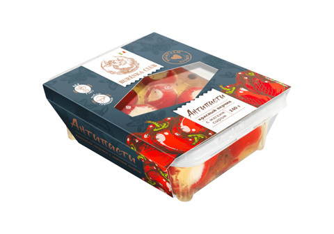 Антипасти балканский красный перчик с мягким сыром в масле , 260г