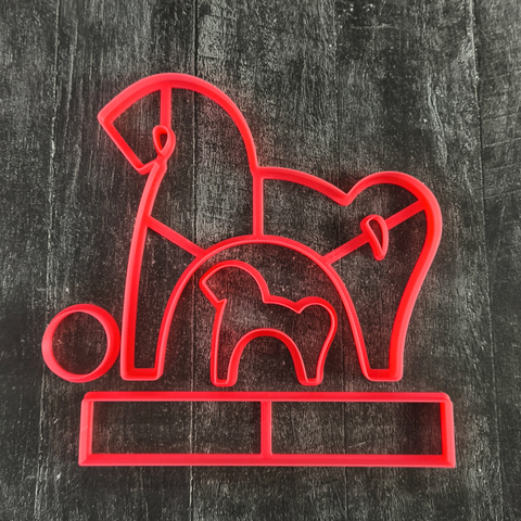 Лошадка 3D на колесах №3