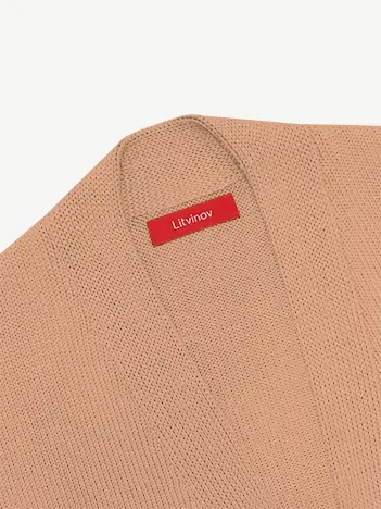 Кардиган с планкой из шелка