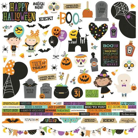 Стикеры 30х30смSay Cheese Halloween Cardstock Stickers -Combo