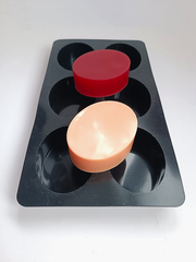 Силиконовая форма  Овалы средние 6шт/лист