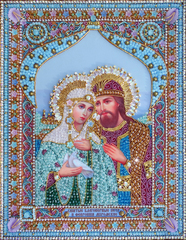 И-26 Набор для вышивания хрустальными камнями Святые Петр и Феврония