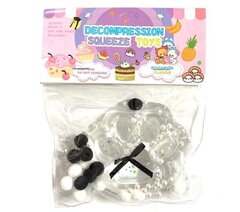 Антистресс Сквиш Лапка Прозрачная с Бантиком + пампоны