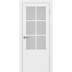 Купить Межкомнатная дверь экошпон Турин 541ПФ.2221 белый лёд остеклённая