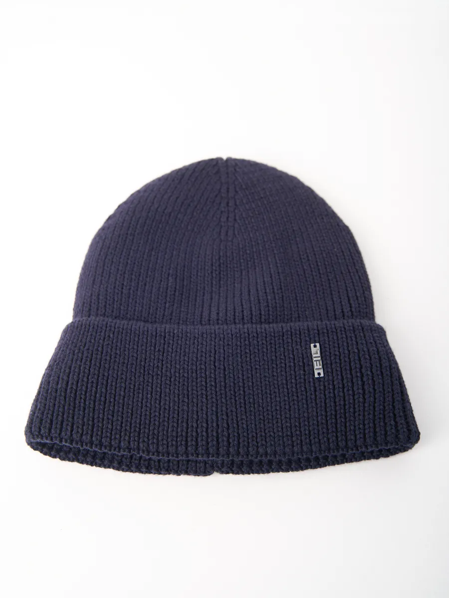 Шапка зимняя на флисе вязаная осень