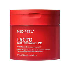 Medi-Peel Lacto Pore Lifting Pad 2Х очищающие пэды с коллагеном и бифидобактериями для нормализации работы сальных желез