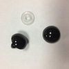 Глаз винтовой для игрушки 14 мм, (черный) пластиковый с заглушкой (2 шт)