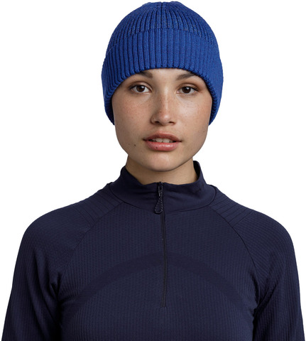 Картинка шапка Buff Hat Merino Active Solid Cobalt - 6