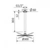 Cezares CZR-B-TDDQ-30/30-BIO Верхний душ квадратный, 30x30 см, с изливом из потолка 30 см, латунь, исполнение Белый матовый